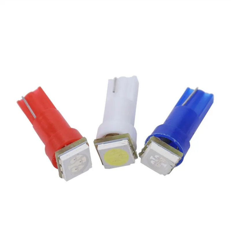 20pcs T5 Led 17 37 73 74 SMD 5050 Auto LED Lamp Car Dashboard Instrument Light Bulb 12V White