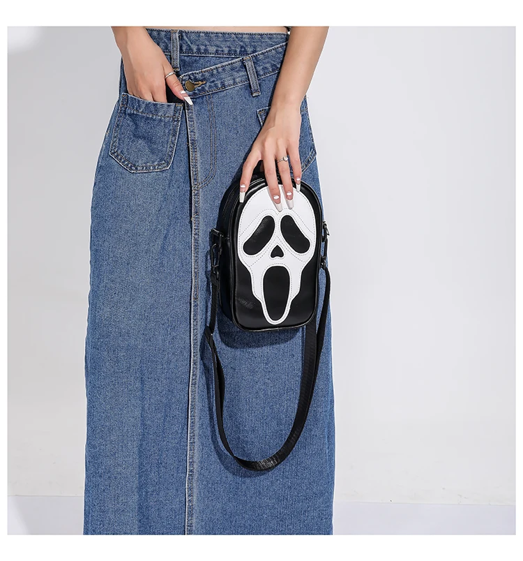 1 stücke pu leder gothic devil halloween unisex persönlichkeit taschen – Detail 16