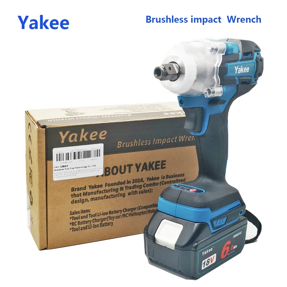 

520Nm Brushless Cordless Electric Impact Wrench 1/2 inch Power Tools