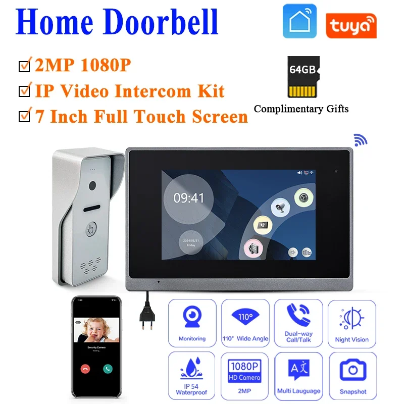

Street Panel Outdoor Touch Panel ABS Plastic + Acrylic panel +Full touch screen TUYA WIFI Outdoor Station And Camera Doorbell