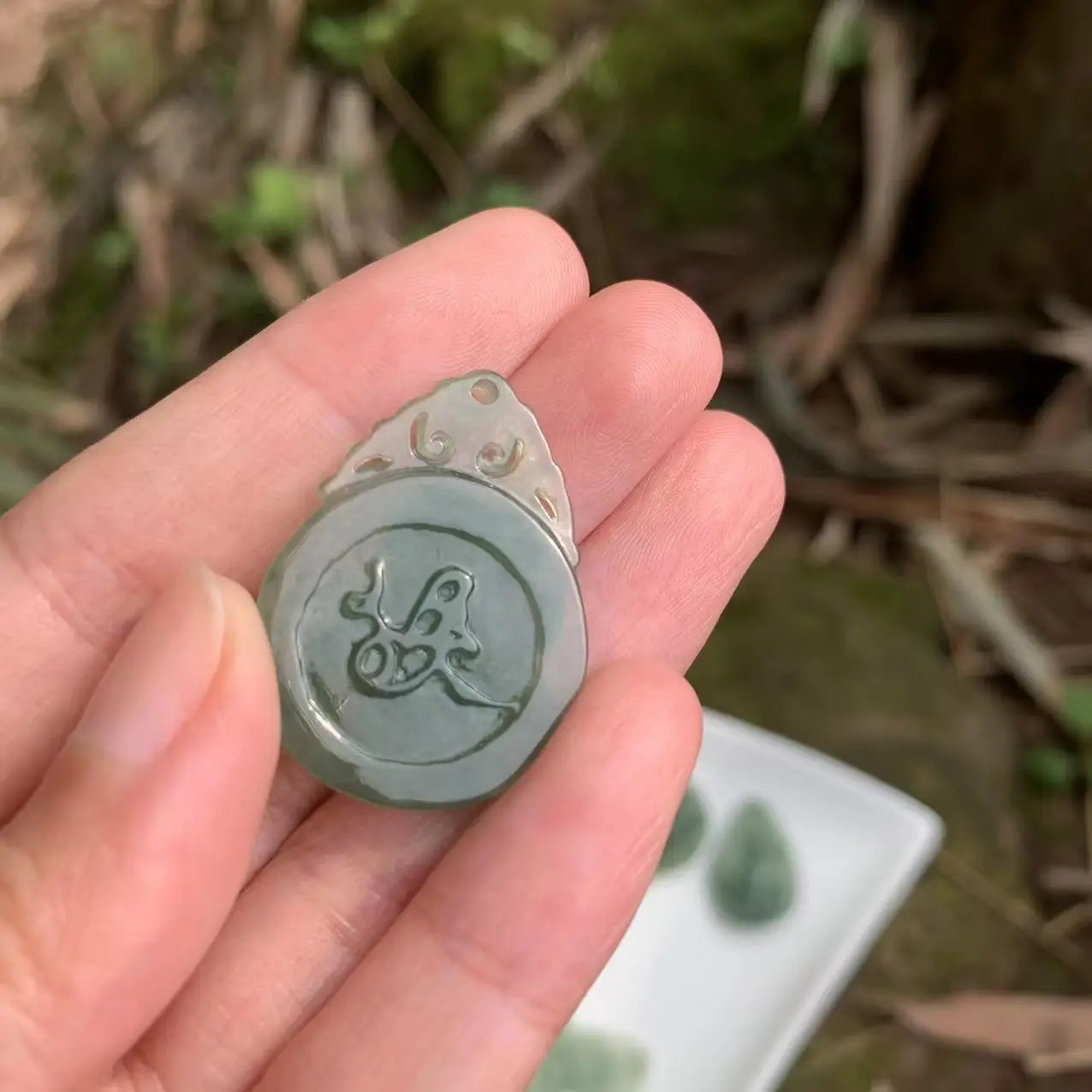 32*22MM  Real Natural Burma Jade Monkey Necklace Pendant Green Myanmar Jade Women Children Jewelry Good Luck Best Gift