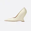 2024Women's Summer New High Heel Thick Sole Sandals Shaped Heel Shallow Mouth Pointed Fashion Sexy Women's 44 Plus Size Shoes 1