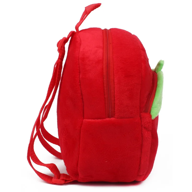 Cute Strawberry Plush Backpack Cartoon Animal Mini School Bags Saco de doces para crianças Baby Girl Boy Gift 1-3 anos