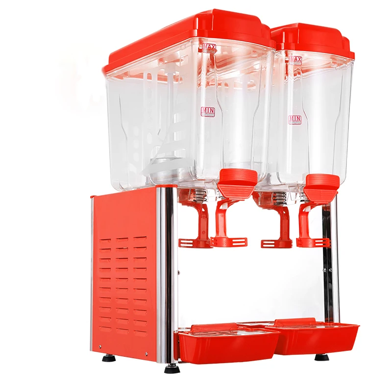 Commercial Juicer Cold Drink Dispenser Fruit Juice Beverage Machine with 18L*2 Tank Capacity