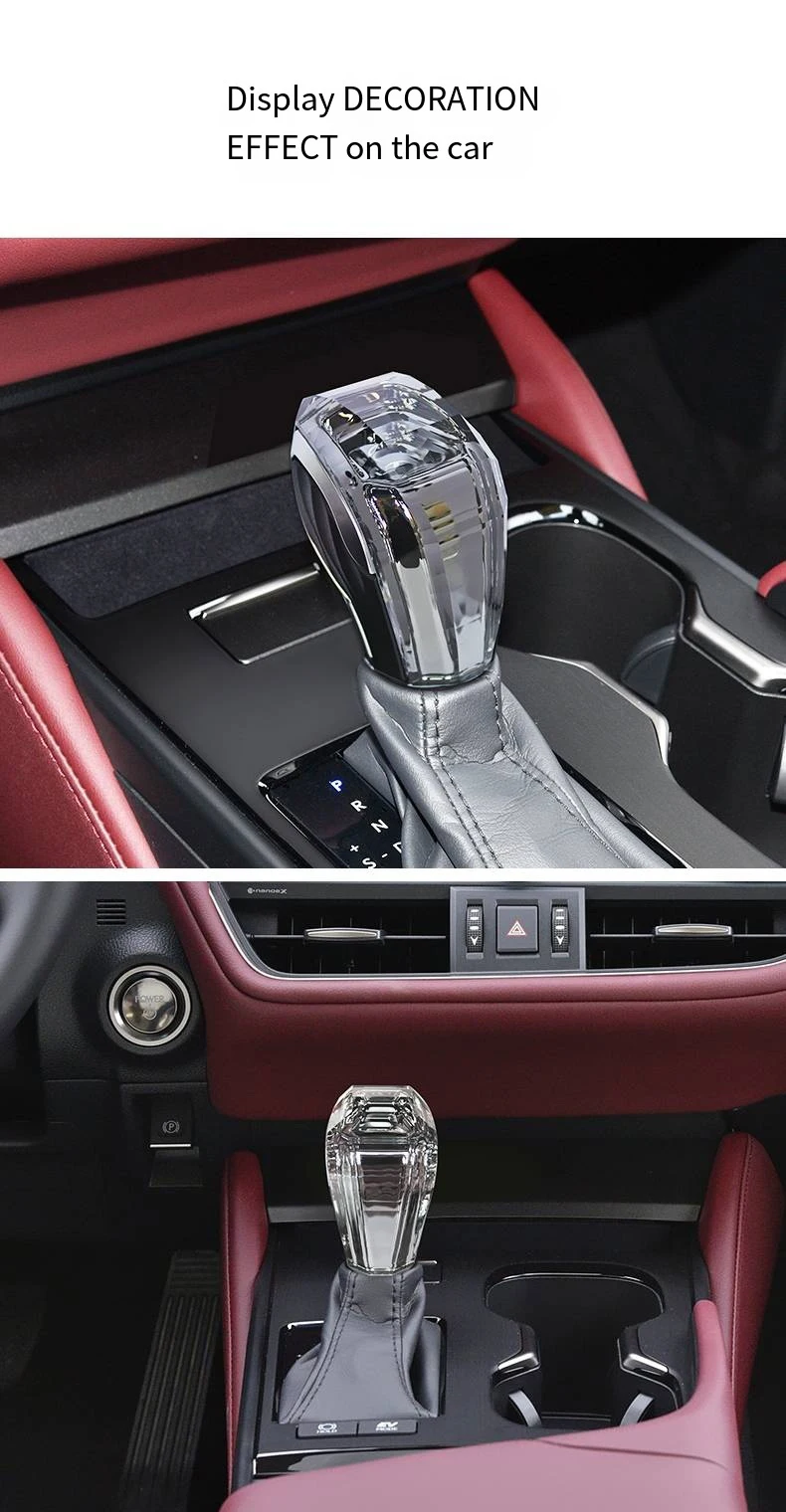 Seven color light crystal shift knob suitable for Lexus 25 crystal gear head car