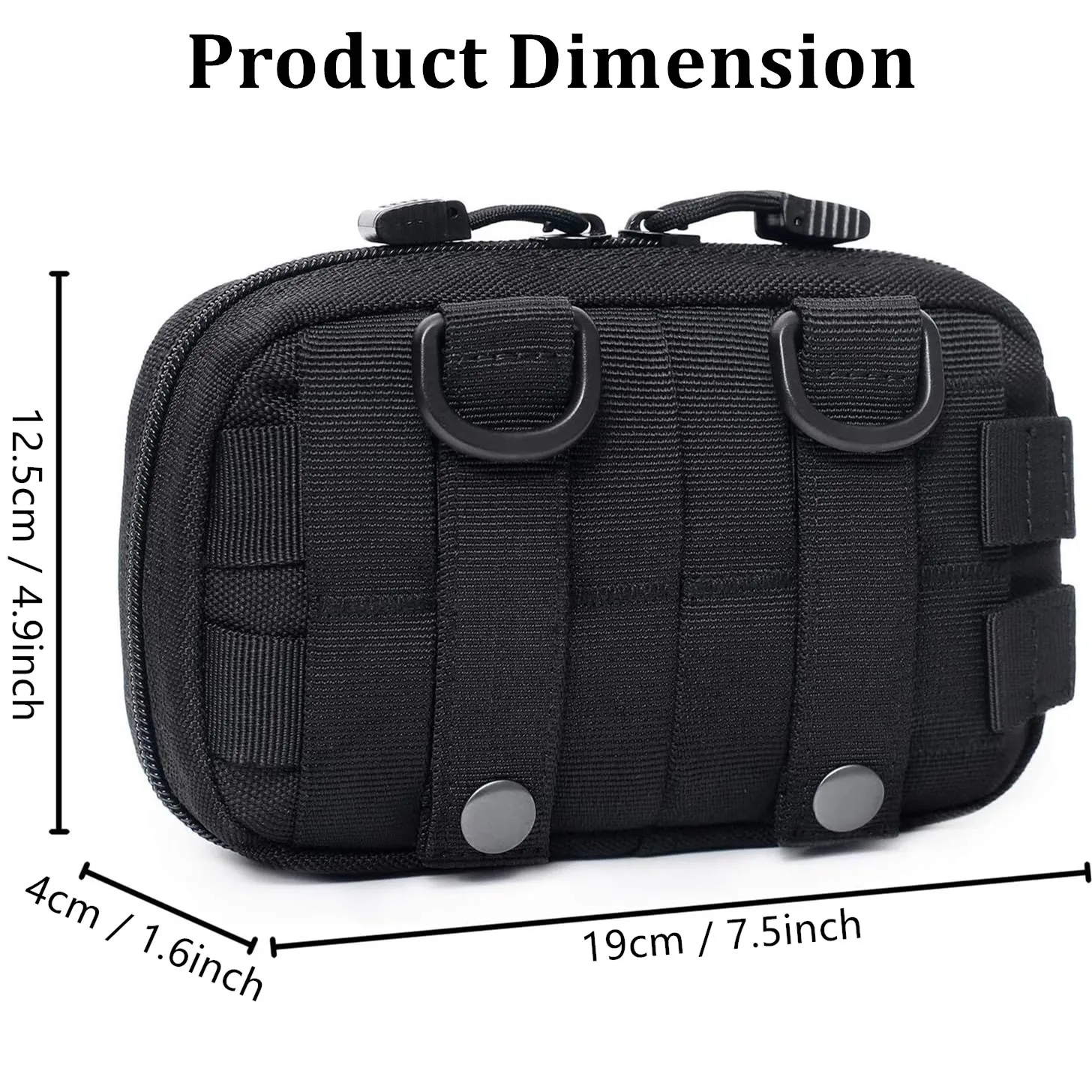 Compact 1000D Nylon Molle Pouch Tactical Admin EDC Gear Utility Pouch Waist Bags for Small Tool Horizontal Modular Organization 3