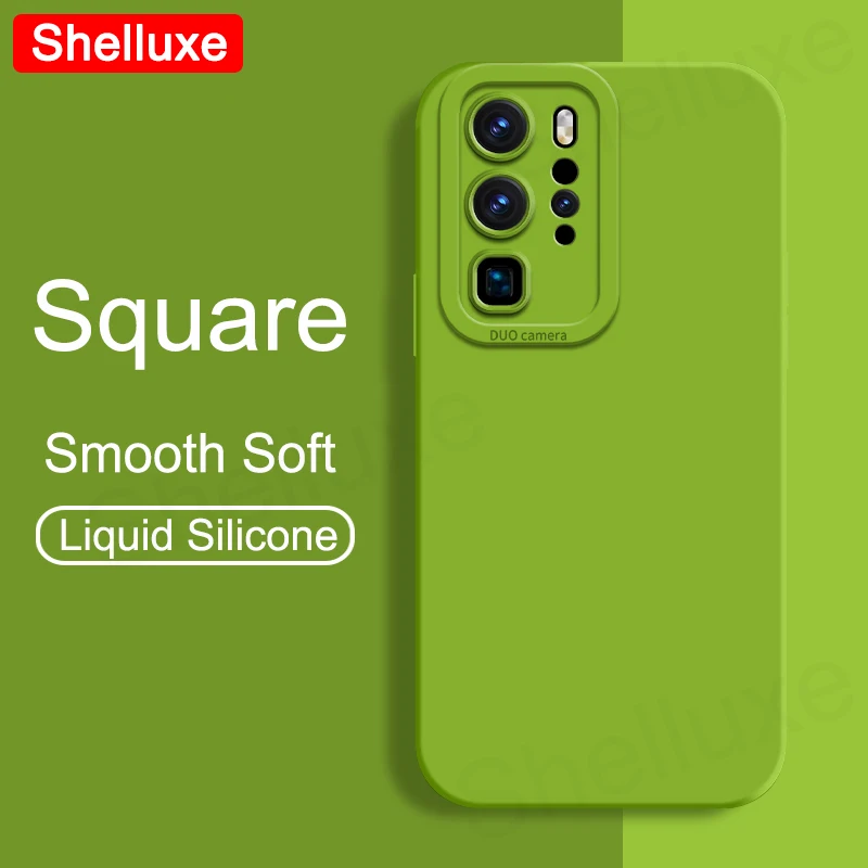 Elegant Square Liquid Silicone Soft Phone Case - Premium Protection