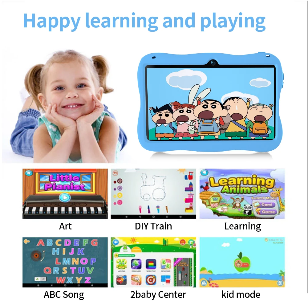 New 5G Kids Tablet 7Inch Learning Tablet for Kids 2GB 32GB Android12 Toddler Educational Toy Gift for Children YouTube with Case 4