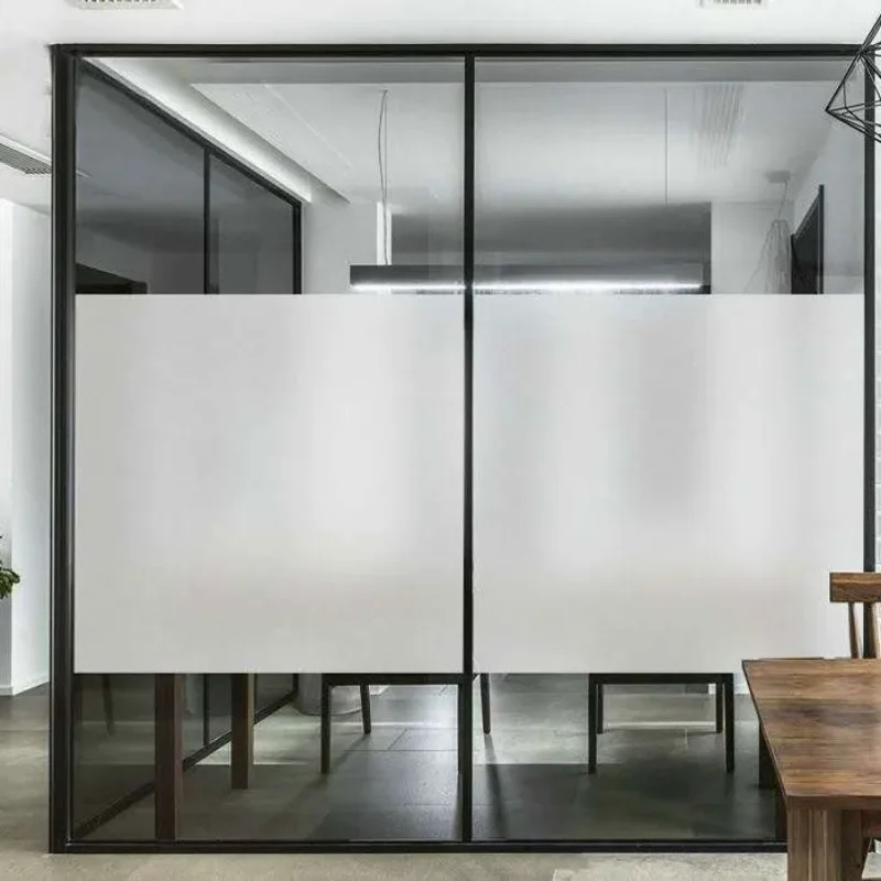 Matte White Window Film Frosted Heat Control Privacy Glass Covering Opaque Electrostatic Self Adhesive Door Sticker for Bathroom window privacy film window film window tint sticker adhesive vinyl film adhesive vinyl stickers