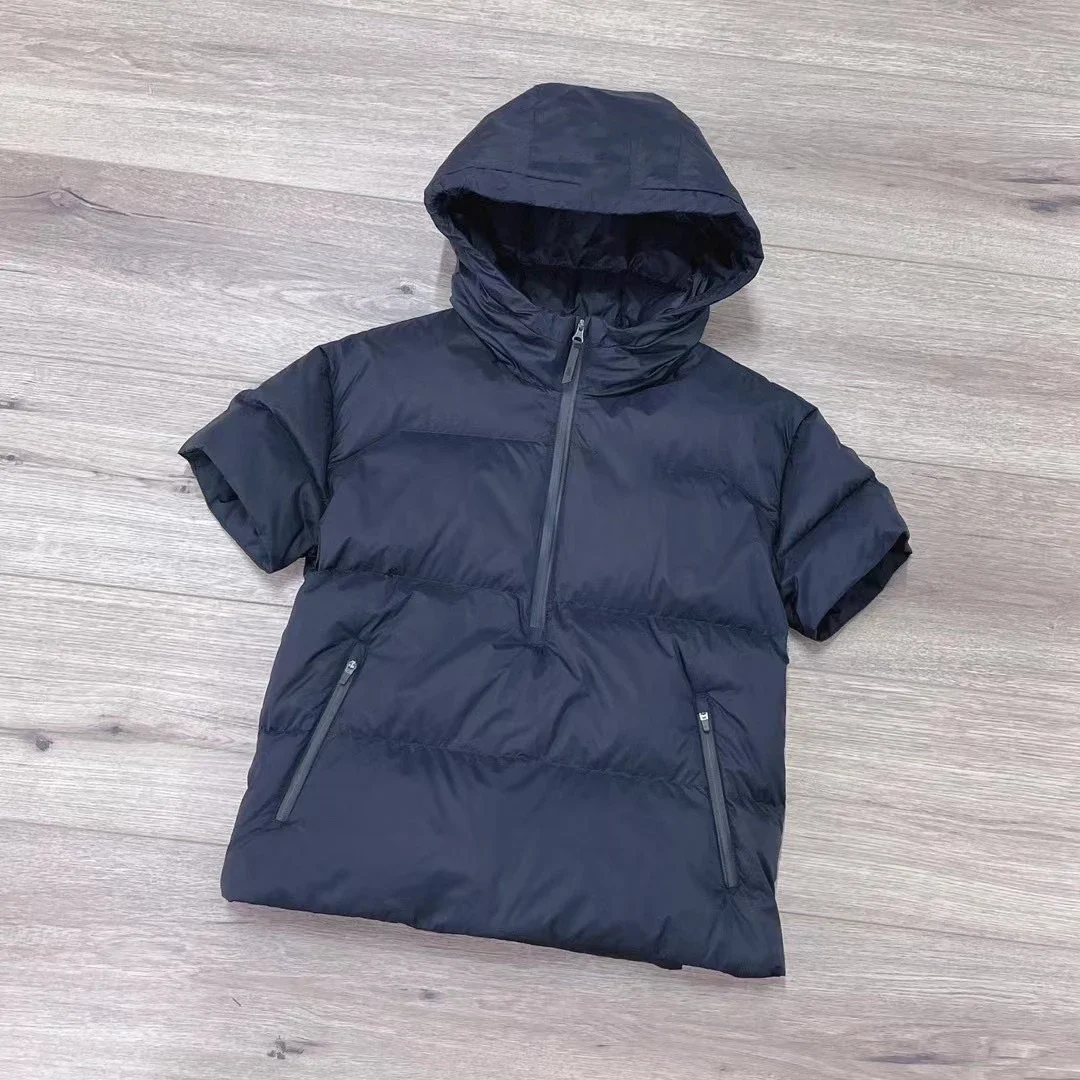 

Корейская одежда для гольфа на осень и зиму, женская короткая майка с капюшоном и гусиным пухом, жилет, пуховое пальто