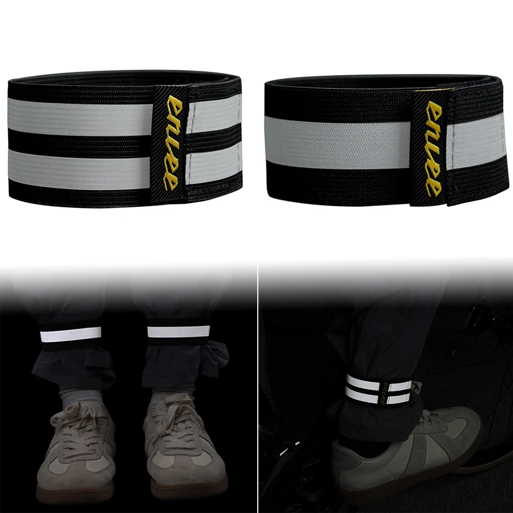오토바이 암 밴드 사이클링 바지 스트랩, 조절식 고가시성 반사 손목 발목 바인딩 밴드, 야외 스포츠용