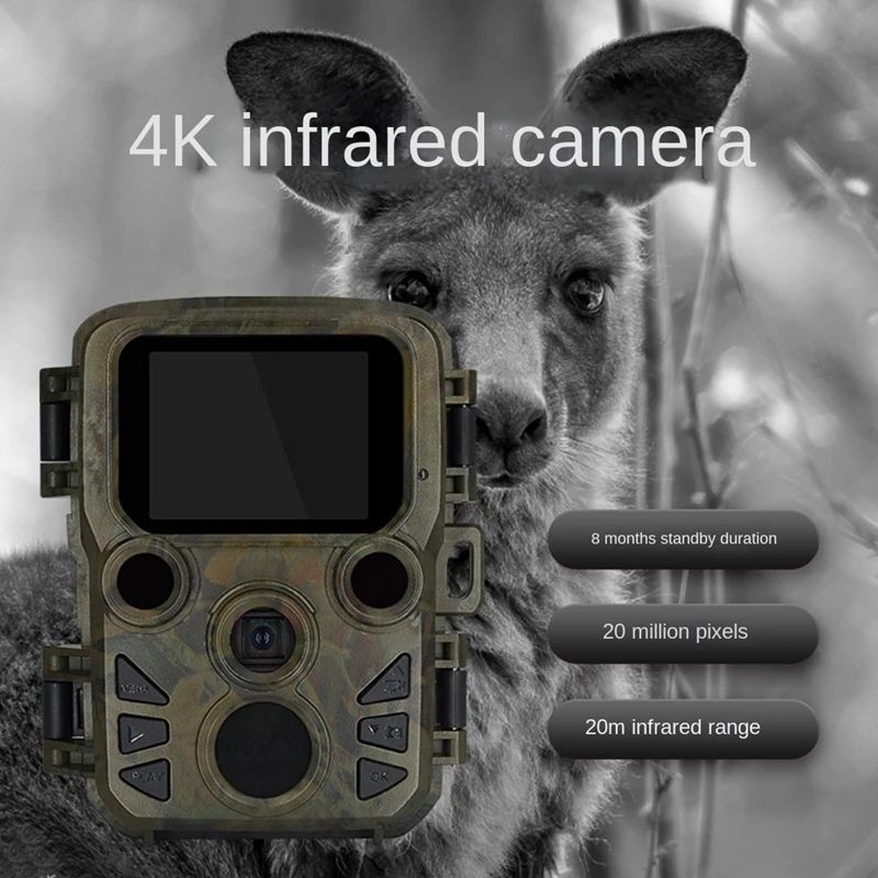 

New-20 Megapixel High-Definition Hunting Camera 4K Infrared Outdoor Waterproof Inductive Animal Hunting Camera