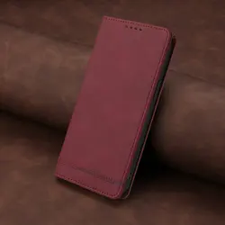 Luxury RFID Magnetic Leather Flip Wallet Case - OnePlus Ace 6T (Wine Red)