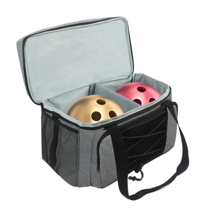 Bowling Bag For 2 Balls Portable Bowling Tote Bag With Padded Ball