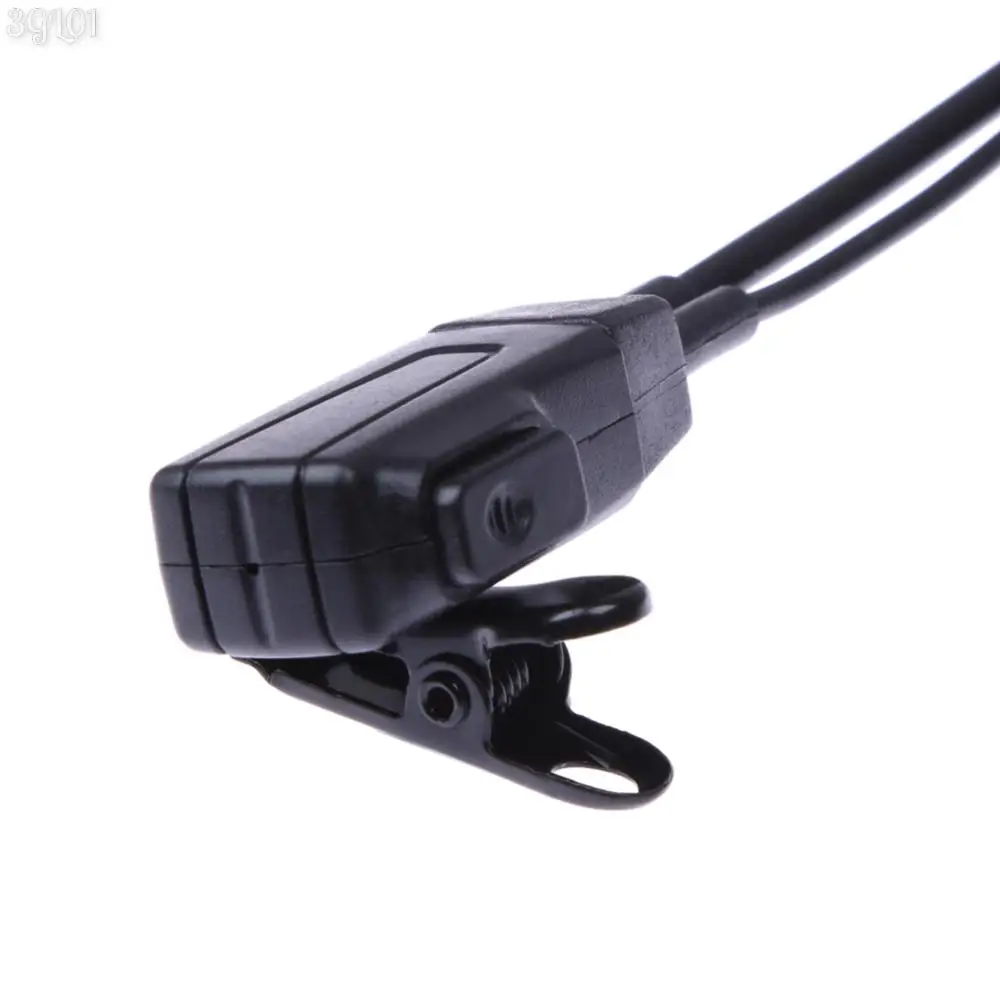 2 Pin Earpiece Headset with MIC PTT D-Shape Earphone Walkie Talkie Headset Multifunctional for Baofeng Kenwood Puxing TYT Radio