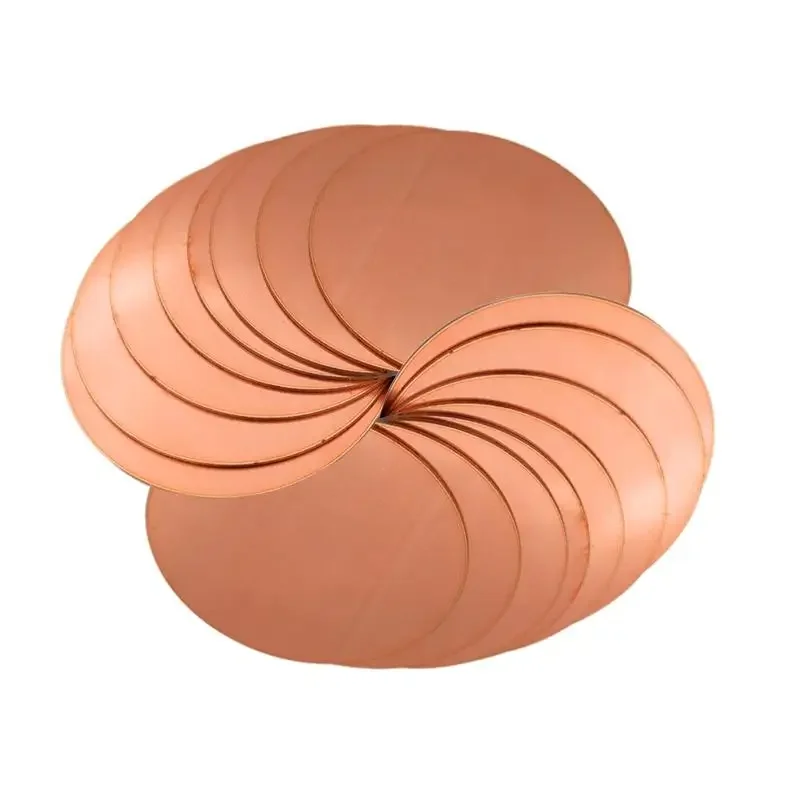 High-Quality Pure Copper Round Disc/Plate - Multiple Thickness and Diameter Options