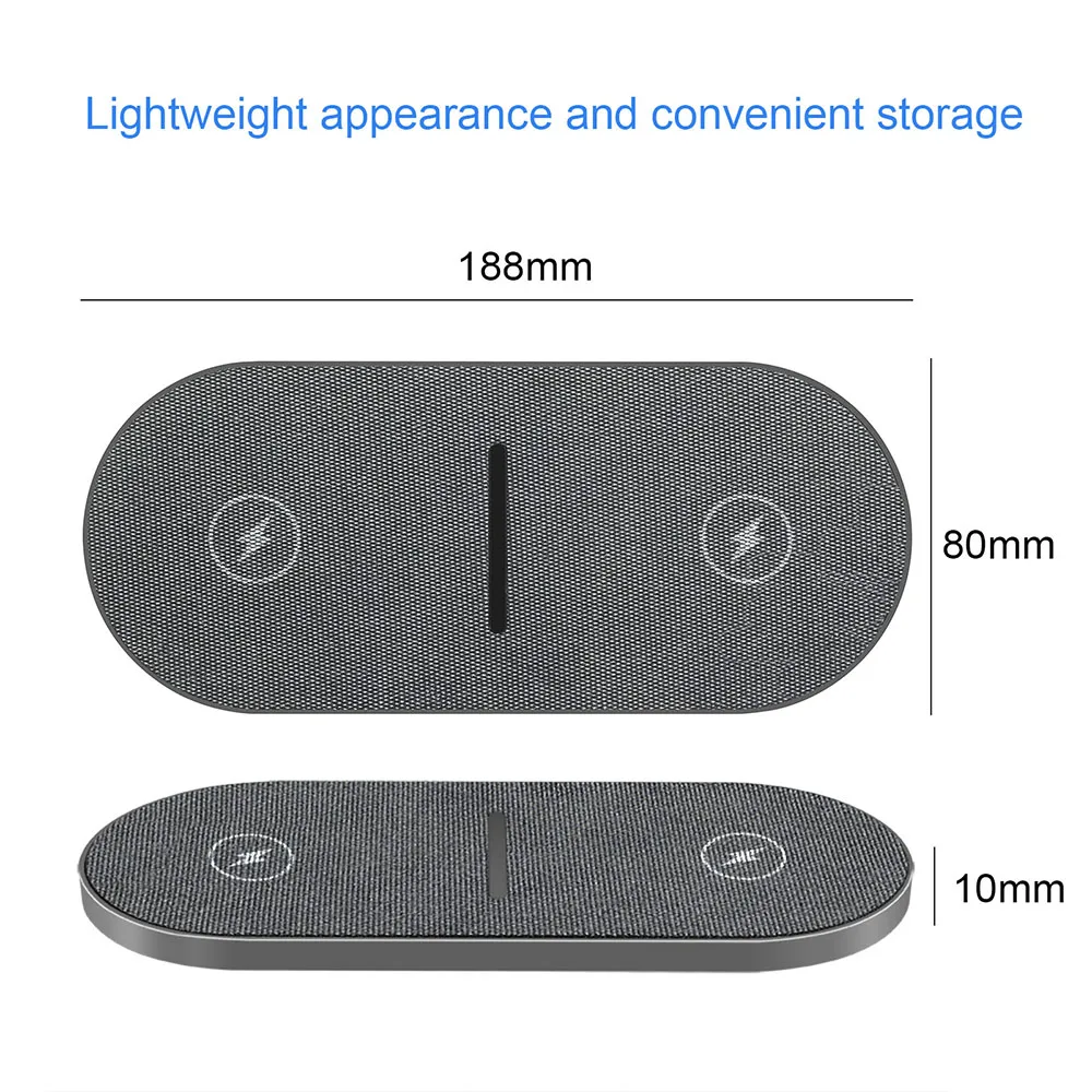 iphone charging pad 20W Qi Wireless Charger for iPhone 13 12 11 XS XR X 8 AirPods Pro Dual 20W 2 in 1 Fast Charging Dock Station For Samsung S21 S20 magsafe duo charger