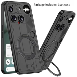 Magnetic Rotating Ring Holder with Magnets & Plastic Shell - Nothing Phone (3) (Black)