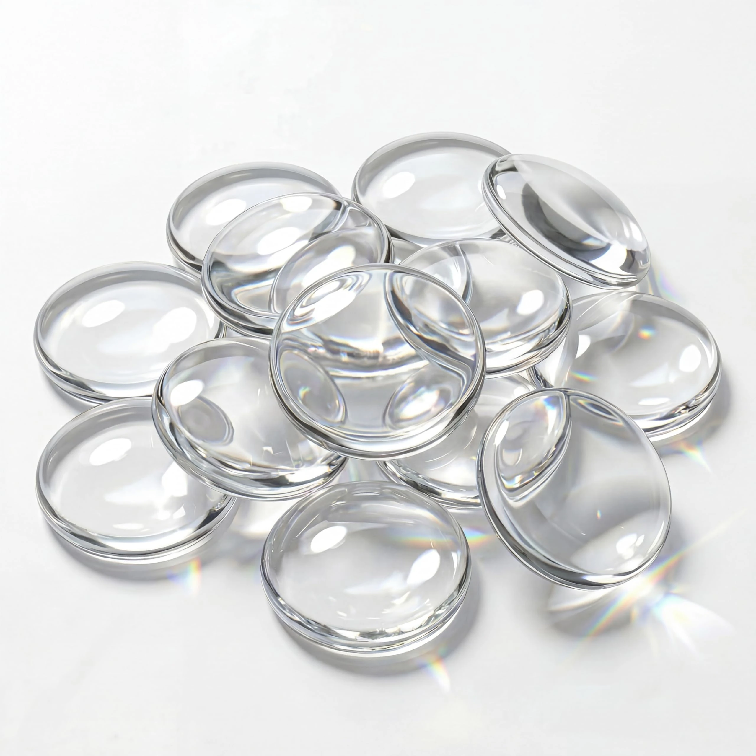 6-50mm Runde Klare Glaskuppel-Cabochons, Nicht Kalibriert, für Schmuckherstellung, Foto-Cameo-Anhänger, Halsketten, DIY-Bastelarbeiten