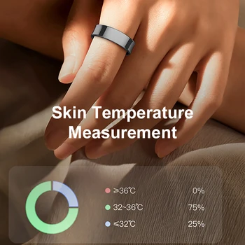 2024 COLMI R09 Smart Ring Men Women with Charging Case, Body Temperature Health and Sleep Monitor For Xiaomi Samsung Phone 3