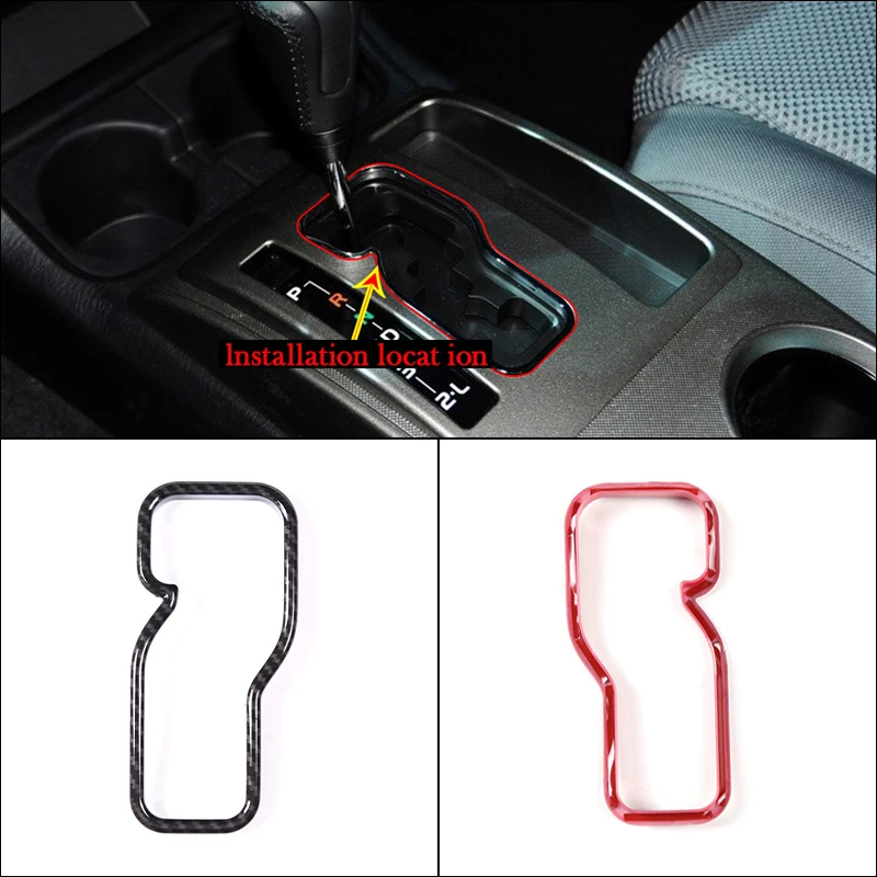 

For Toyota Tacoma 2011-2015 ABS Carbon Fiber Pattern Car Gear Trim Cover Sticker Car Styling Car Interior Accessories