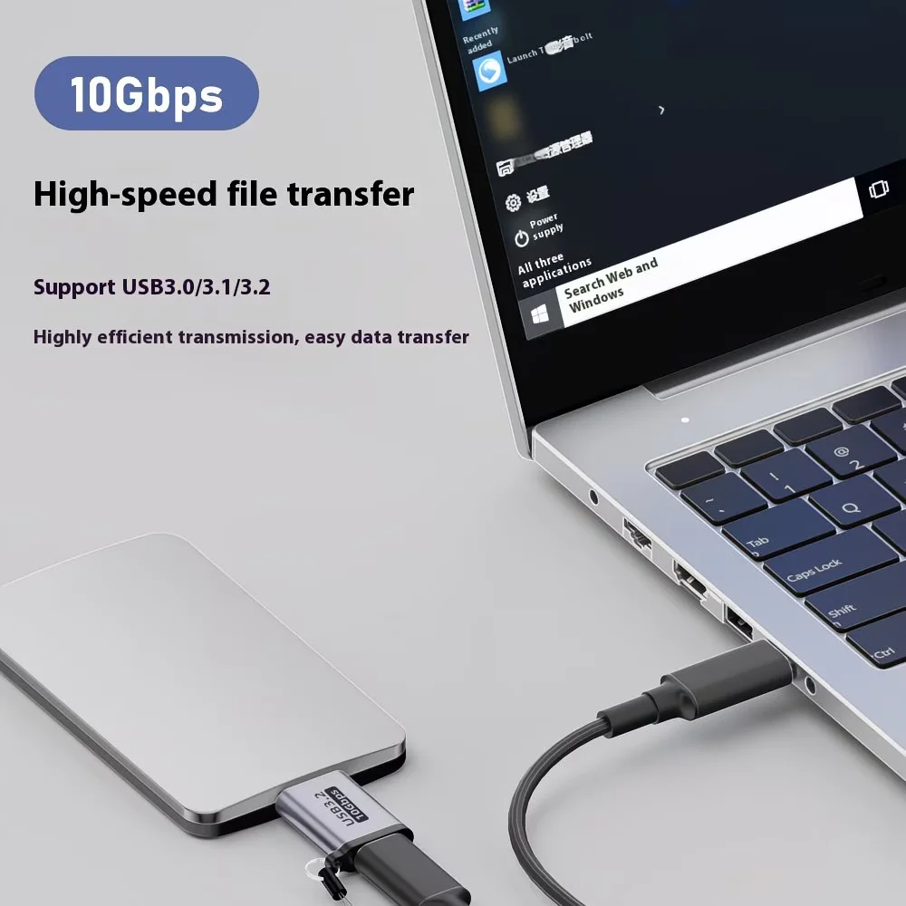 USB C 3.0 마이크로 B 남성-타입 C 여성 어댑터, 타입-C-마이크로 B 커넥터, 노트북 외장 하드 드라이브 디스크 박스, 삼성 S5용