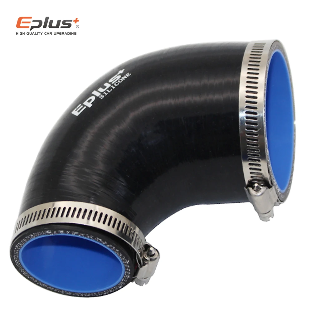 Silicone Hose Silicone Hose Connector Plastic Hose Connectors Hose End Fitting Adapter Universal 90 Degrees Reducer Silicone Tubing Braided Hose Car Intercooler Turbo Mechanical Pipe Connecting Black Multi Size