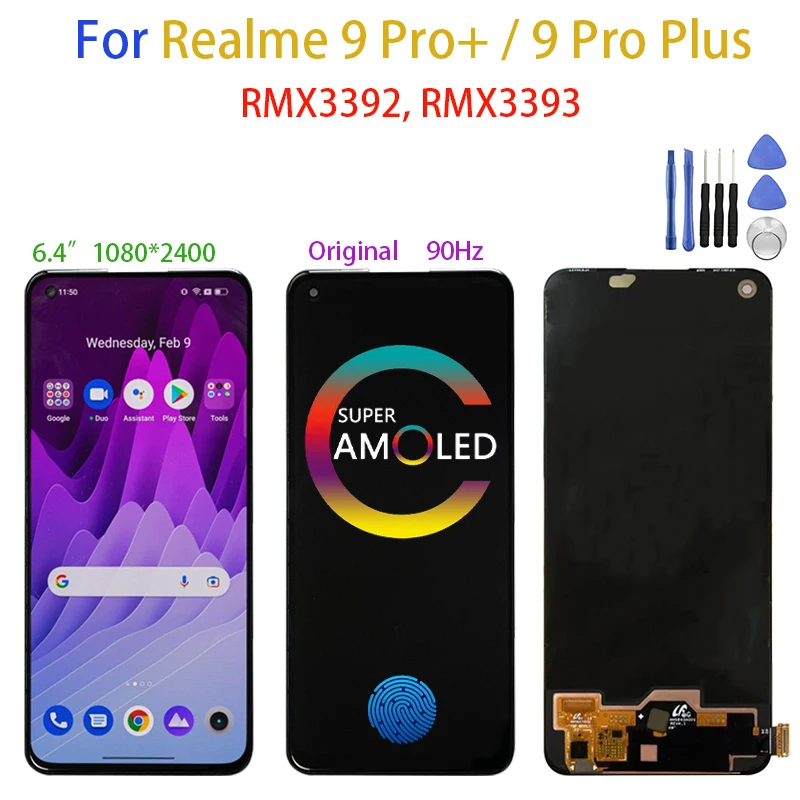 Original-AMOLED-For-OPPO-Realme-9-Pro-9-Pro-Plus-RMX3392-RMX3393-Lcd ...