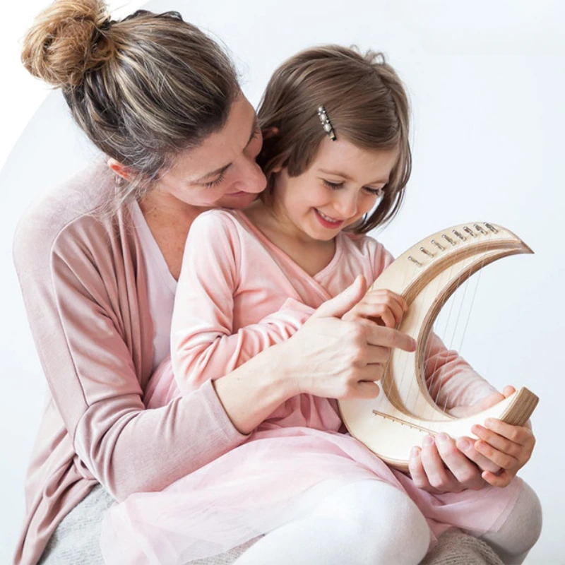Portable Harp 15-string 10-string Lyre Chinese Musical Stringed Instruments for Beginner