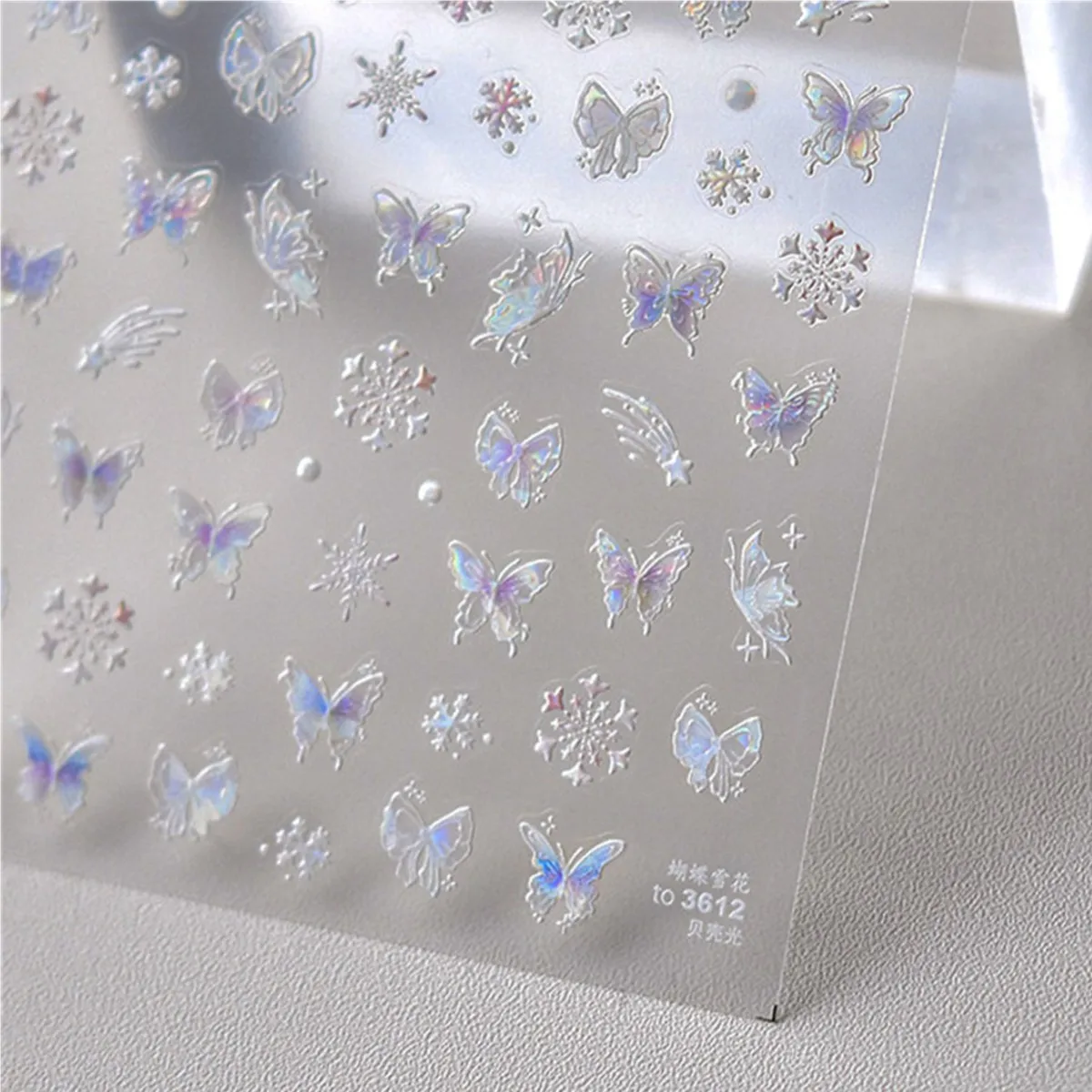 1pcs 5D Japanese Kawaii Dream Nail Art Stickers Flower Bird Snowflakes Butterfly Nail Decoration Adhesive Decals DIY Accessories 4
