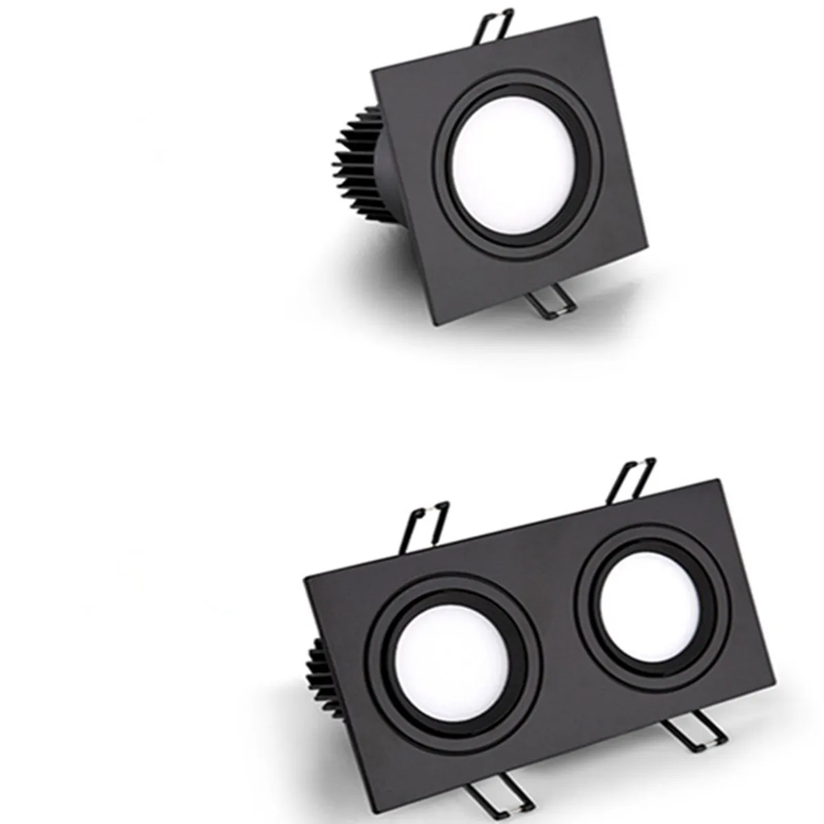 Recessed Double LED Dimmable Downlight COB 7w 9w 12W 24W AC 110V 220V Ceiling Lamp