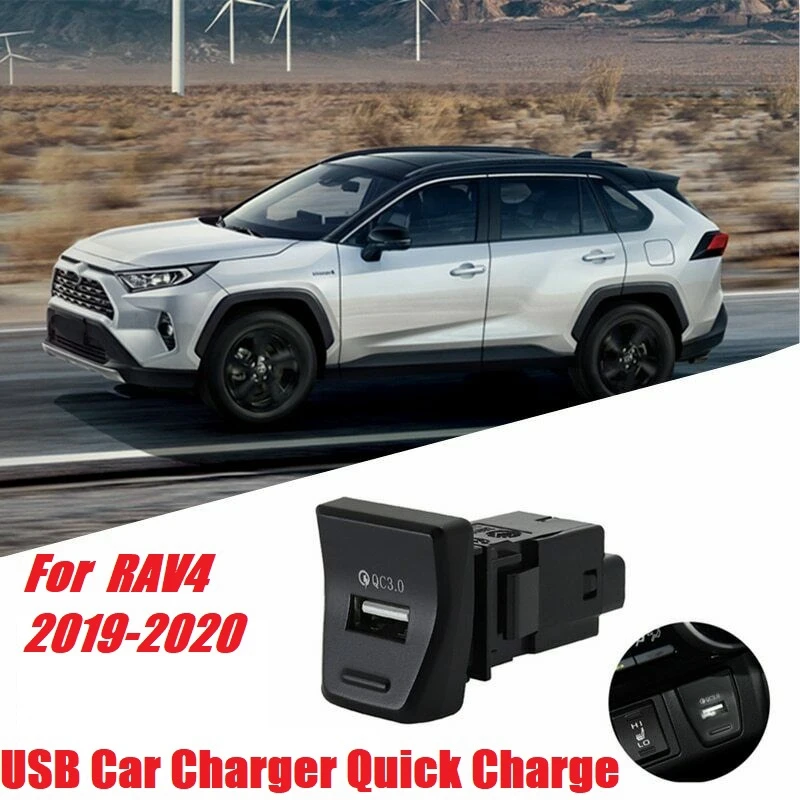 

Автомобильное зарядное устройство QC3.0 для Toyota RAV4 Rav 4 2019 2020