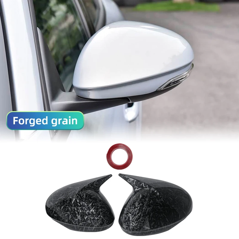 Carbon Fiber Rearview Mirror Cover Cap - Black Finish