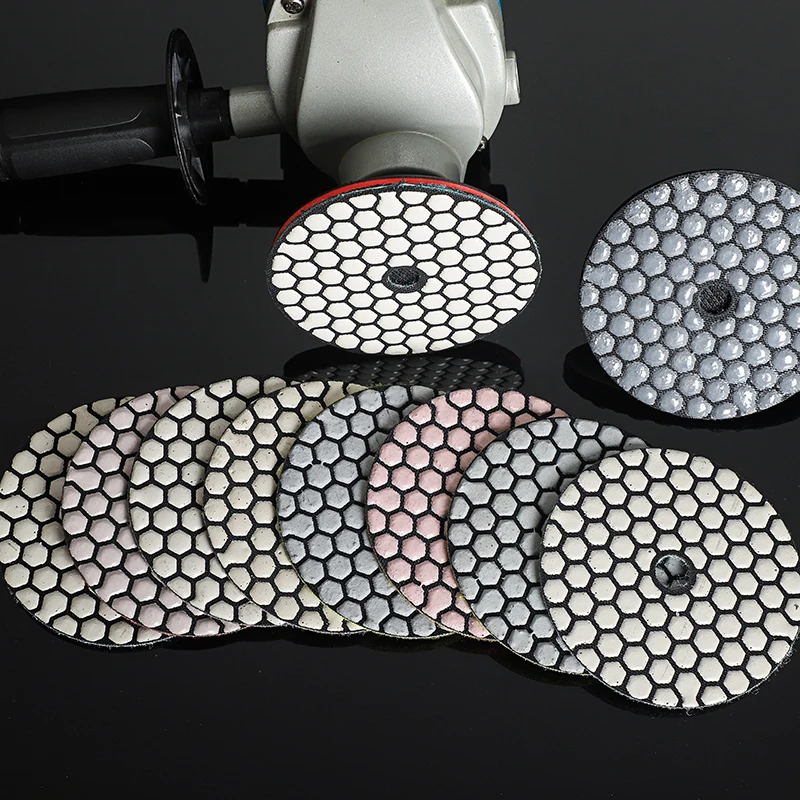 6 Pcs 100 Mm Dry Polishing Pad 4 Inch Sharp Type Diamond Polishing Pads For  Granite Marble Sanding