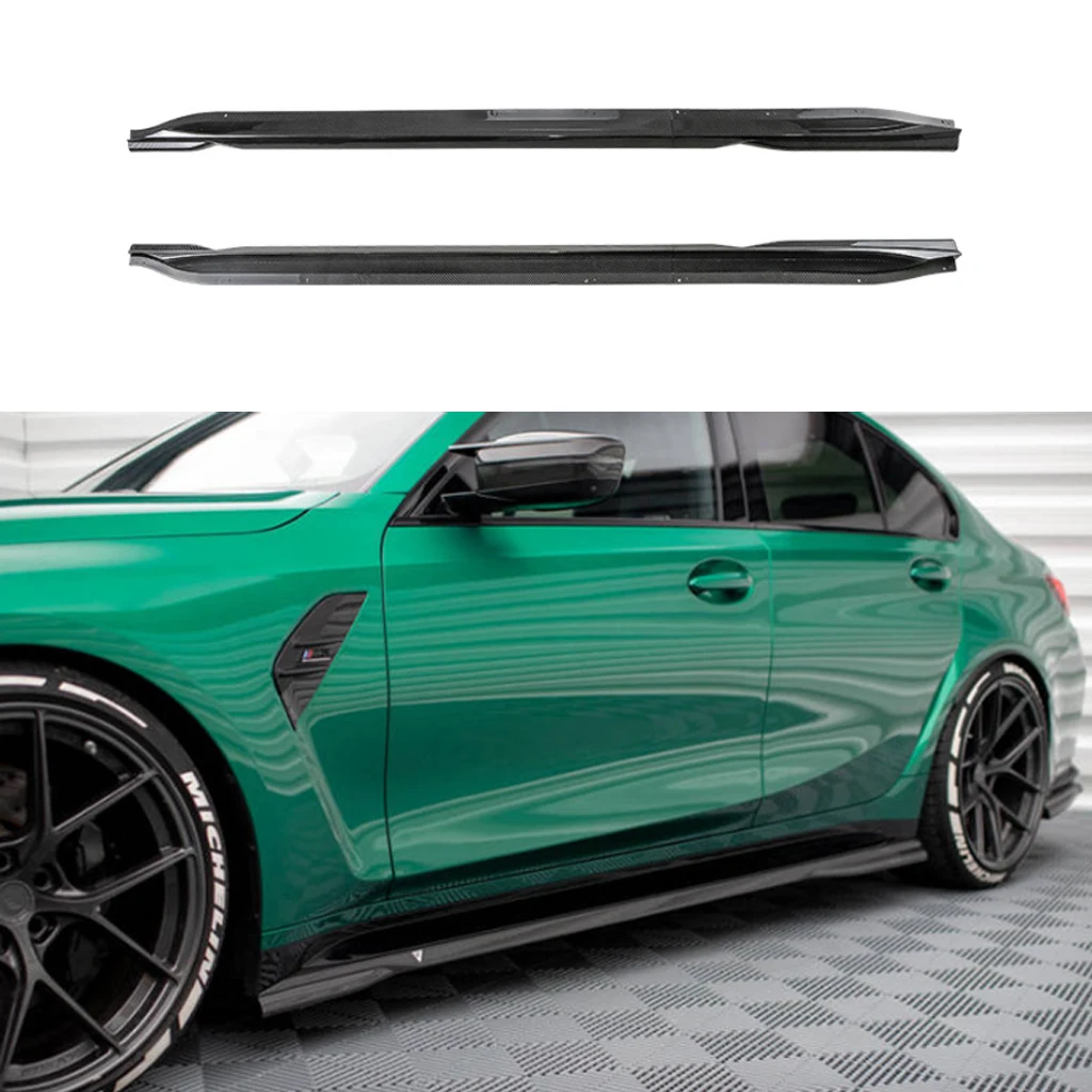 

For BMW G80 G81 Maxton M3 G82 G83 Maxton M4 2020-2023 Car Side Bumper Lip Trim Protector Car Side Skirt Cover Bumper Guards