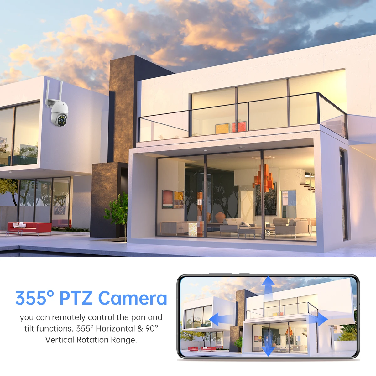 JOOAN 5MP 3MP PTZ Wifi Camera Outdoor IP Camera Color Night Auto Tracking ONVIF Surveillance Cameras Street Security CCTV Camera