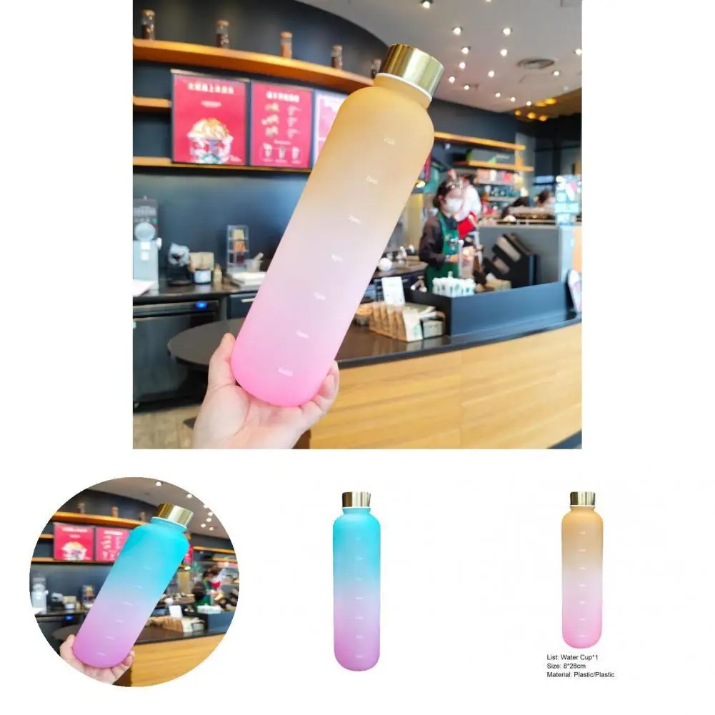

1000ml Drink Flask Practical Food Grade Twist Lid No Odor Motivational Drink Bottle for Hiking Water Jug Drink Bottle