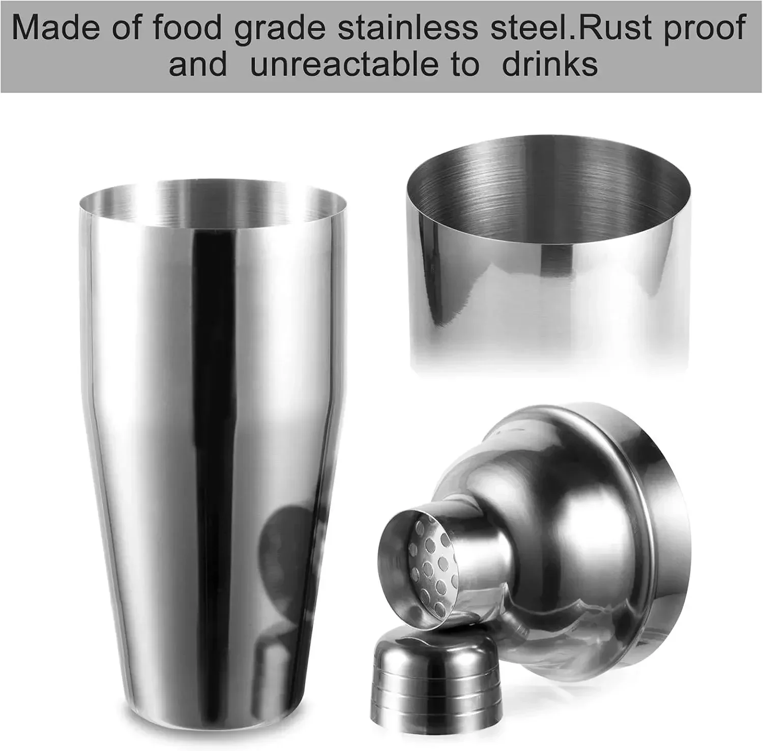 Cocktail Shaker 3/6pcs Stainless Steel Bartending Tools Margarita Mixer Drink Shaker Martini Shaker Bartender Kit