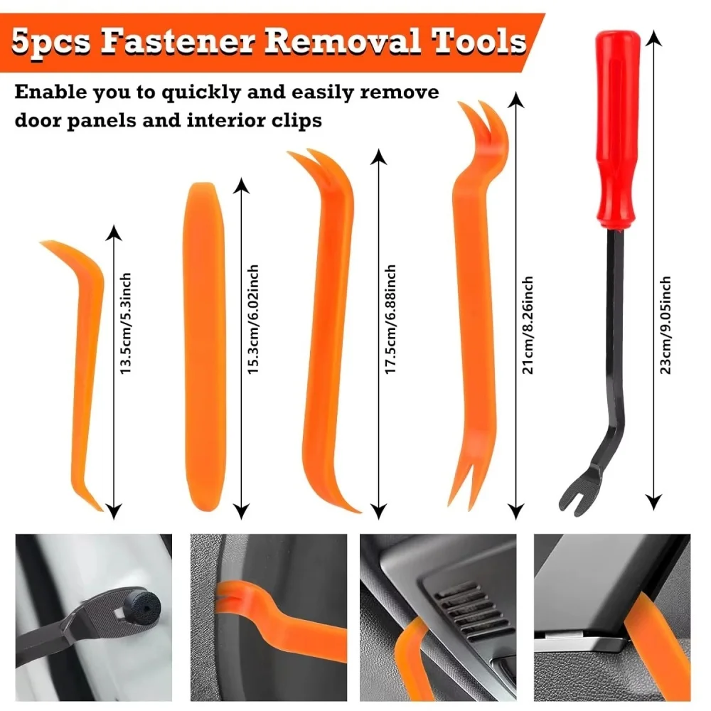 Auto Fastener Clip Mixed Car Body Push Retainer Pin Rivet Bumper Door Trim Panel Fastener Kit Car Clips Box or Bag Packag 100Pcs