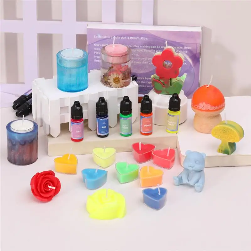 Description Picture 5 of item18/24/30 Colors Candle Dyes Pigment Set DIY Candle Soap Dye Liquid Colorant Making Kit Handmade Candle Mold Epoxy Resin Crafts