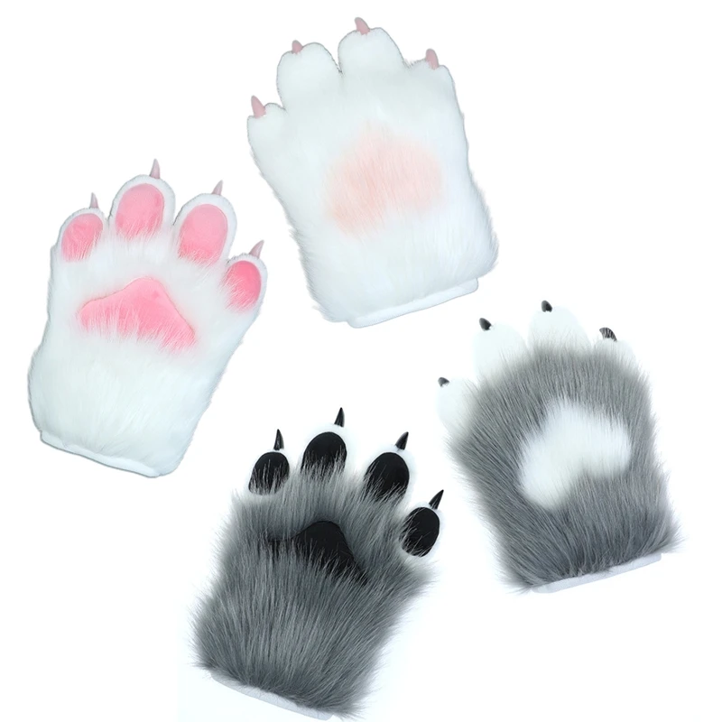 20cf-2-pcs-cartoon-plush-bear-animal-paw-gloves-cosplay-nails-claws-gloves-anime-cosplay-mittens-for-cosplay-accessories