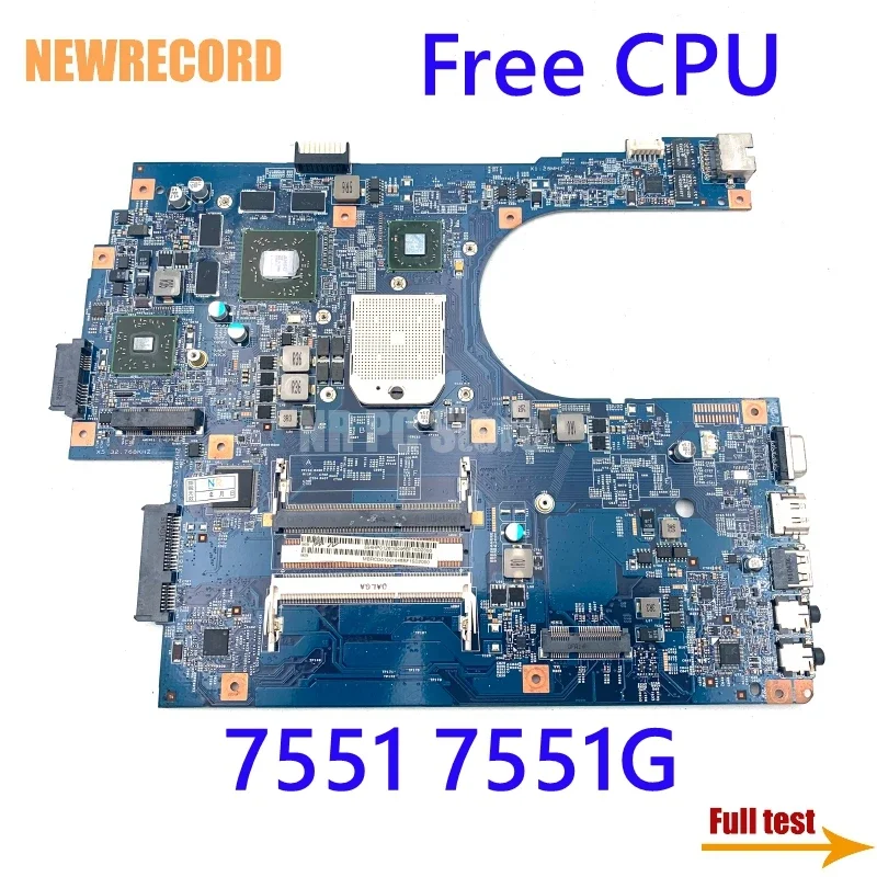 For Acer Aspire 7551 7551G Laptop Motherboard  09929-1 48.4HP01.011 MBRCD01001 MBPT701001 MBNDA01001 HD5470 Free CPU