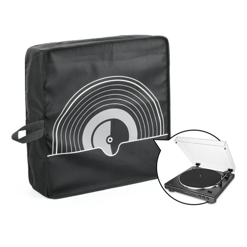 Technica AT-LP60X AT-LP60XBT 레코드 플레이어 보호 장치용 턴테이블 먼지 커버 방수, 정전기 방지, 검정색