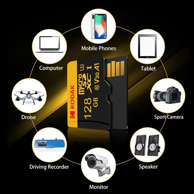 KODAK Mobile Memory Card 256GB Recorder Storage High Speed 128GB monitoring SD Card 64GB 32GB TF Gaming Microsd Class10 U3 V30 6 KODAK Mobile Memory Card 256GB Recorder Storage High Speed 128GB monitoring SD Card 64GB 32GB TF Gaming Microsd Class10 U3 V30 6