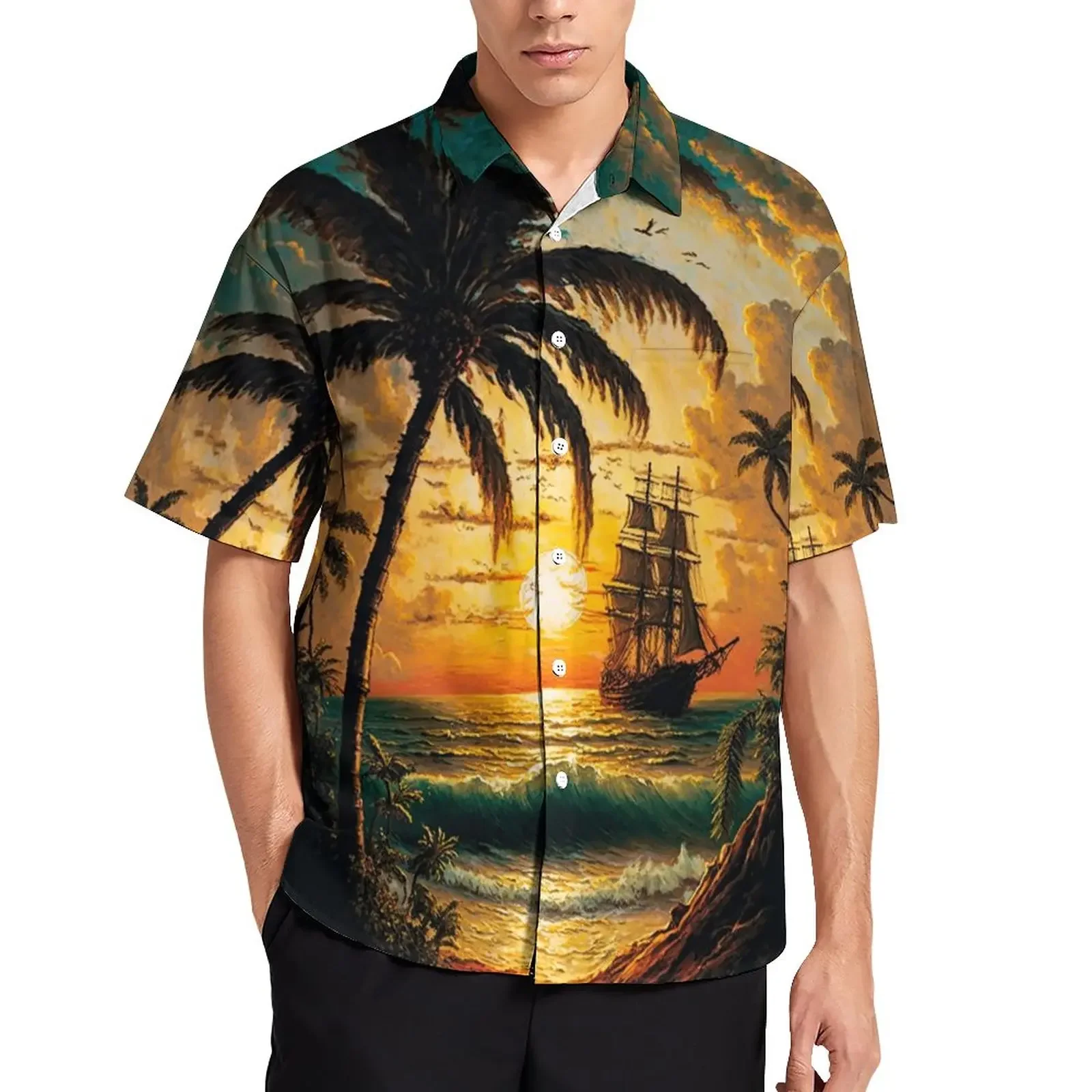 3d Tetris Print Shirt Men Women Fashion Shirts Single-Breasted Short Sleeve Hawaiian Shirts Blouse Men's Clothing
