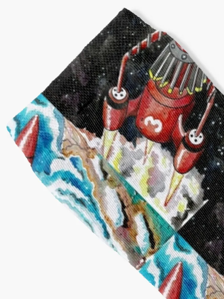 Thunderbird 3 from Thunderbirds Socks Socks Man Sport Funny Gift
