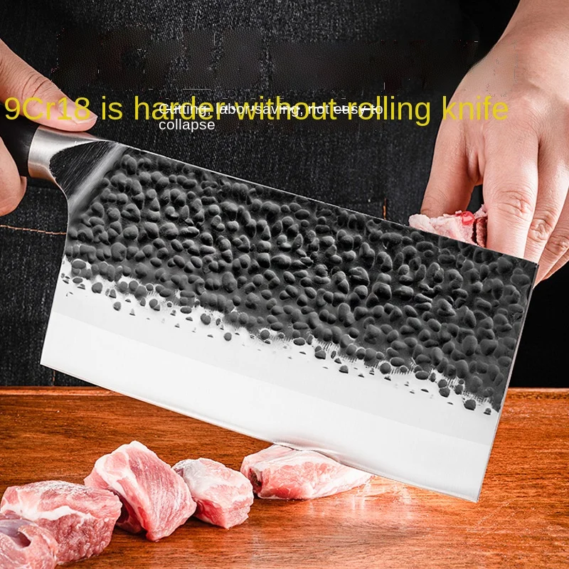 

Steel Kitchen Knife Household Forging Slicing Knife Cleaver Bone Cutting Knife Bone Chopping Knife Cutting Dual-Purpose Knife