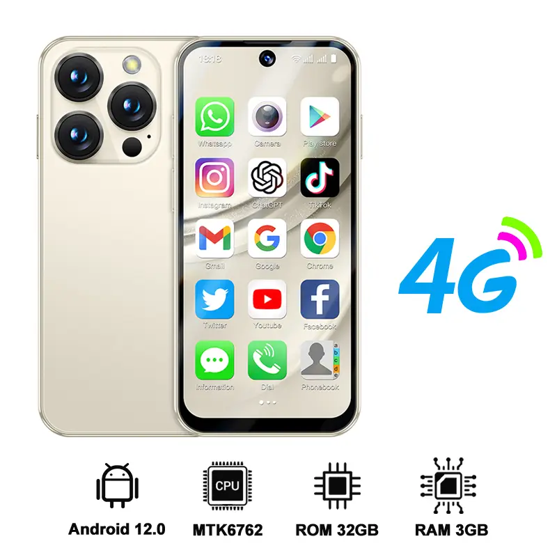 SERVO 19PRO 4G Network Mini Smartphone Android12 OS RAM 6GB ROM 128GB Play Store GPS OTG 3.88" Display 2 SIM Pocket Smart Phones - Image 13