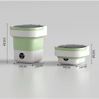 Mini Machine à laver pliante 12l, seau pour chaussettes, sous-vêtements, culottes, nettoyage, Portable, petite Machine à laver domestique de voyage 6