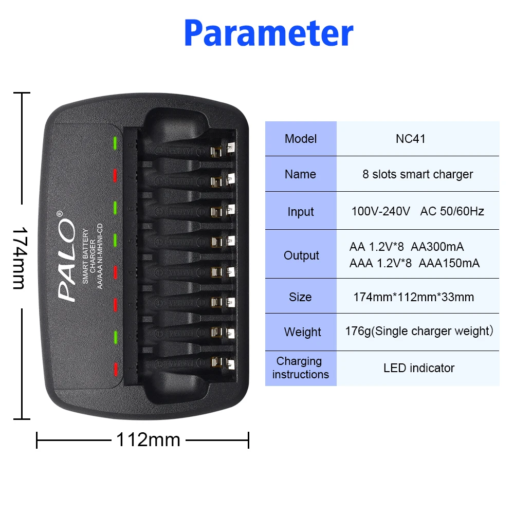 4/6/8/12/16/24 Slots Battery Charger LCD Display Smart For 1.2V AA AAA NIMH NICD Rechargeable Batteries
